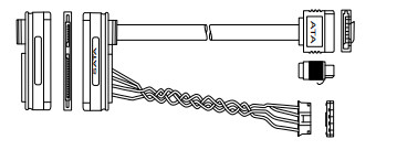 Las partes de repuesto del cajero automático NCR 497-0466594 SATA DATA AND POWER CABLE ASSEMBLY
