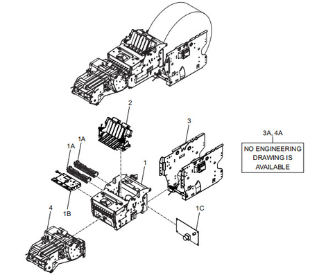 Las piezas de repuesto del cajero automático STIRLING 2ST RECEIPT PRINTER (DUAL ROLL)