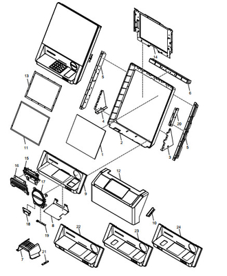 FASCIA ASEMBLY Partes de máquinas de cajeros automáticos