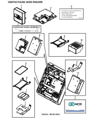 Repuestos del cajero automático NCR lector de tarjetas sin contacto