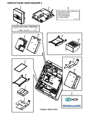 Repuestos del cajero automático NCR lector de tarjetas sin contacto 2