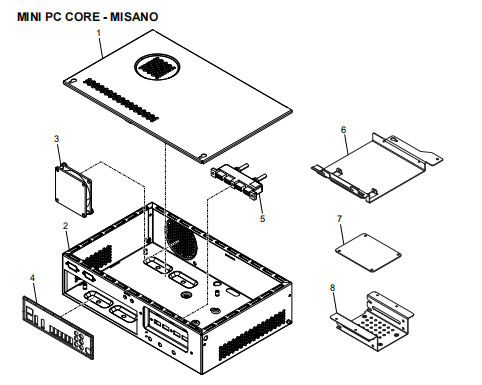 Las piezas de repuesto del cajero automático NCRMINI PC CORE - MISANO 445-0727528