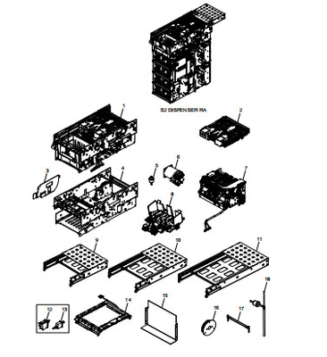 Las partes de repuesto del cajero automático S2 DISPENSOR PRESENTER ASEMBLY RA 445-0761208