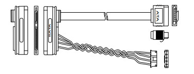 SATA DATA y el cable de alimentación del conjunto 009-0025797